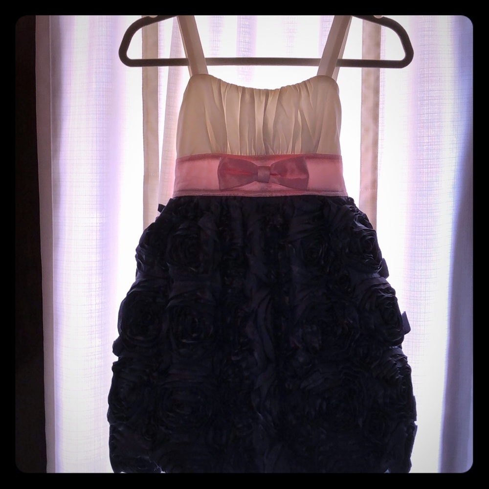Ruby Rox Cream & Navy dress
